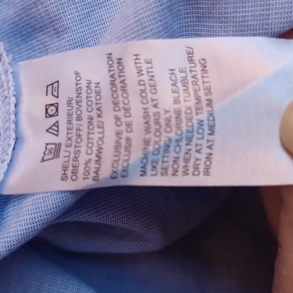 Lord & Taylor Sequined Collar Button Front Cotton Shirt Dress- Sz. Med - Picture 4 of 13